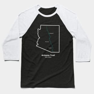 Arizona Trail Route Map Baseball T-Shirt